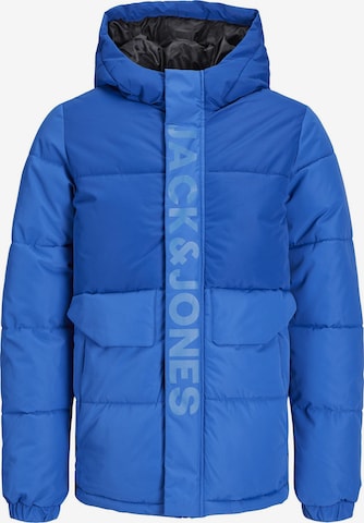Jack & Jones Junior Winterjas 'Speed' in Blauw: voorkant