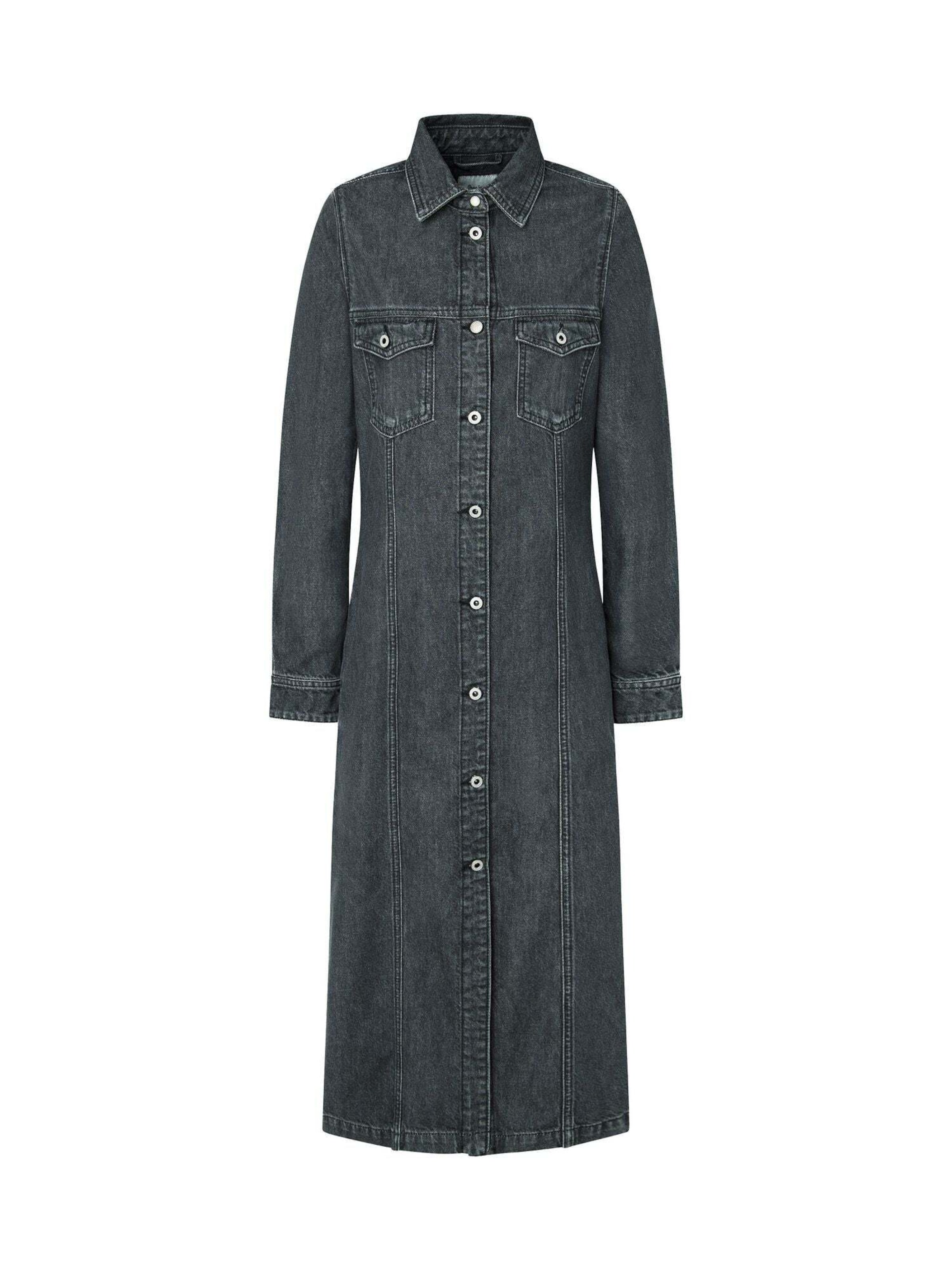 Pepe Jeans Shirt dress in Black: front