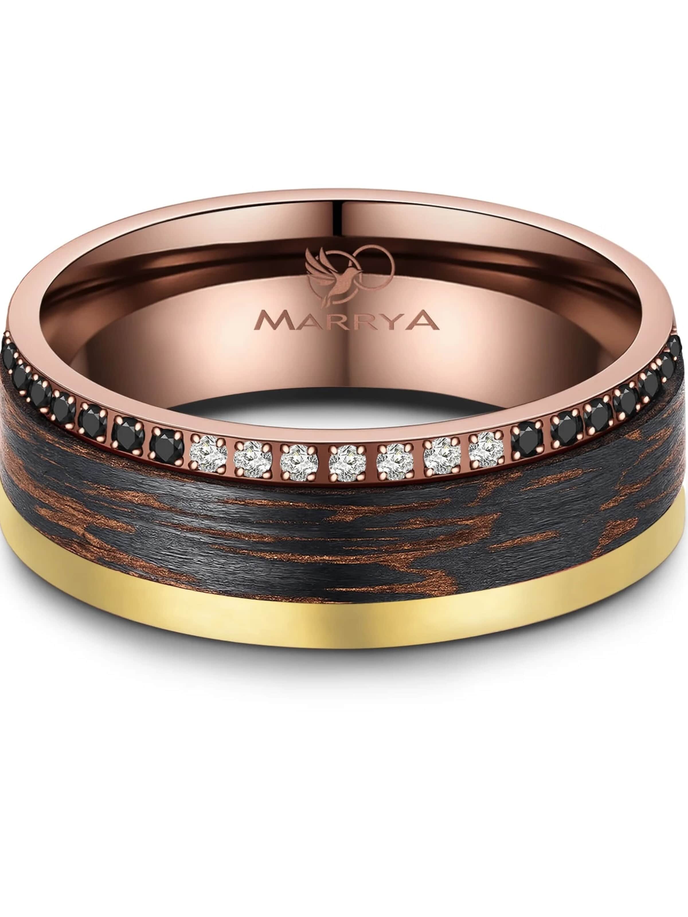 Anello 'MARRYA CB-07 Carbon-Bronze' di MARRYA in marrone