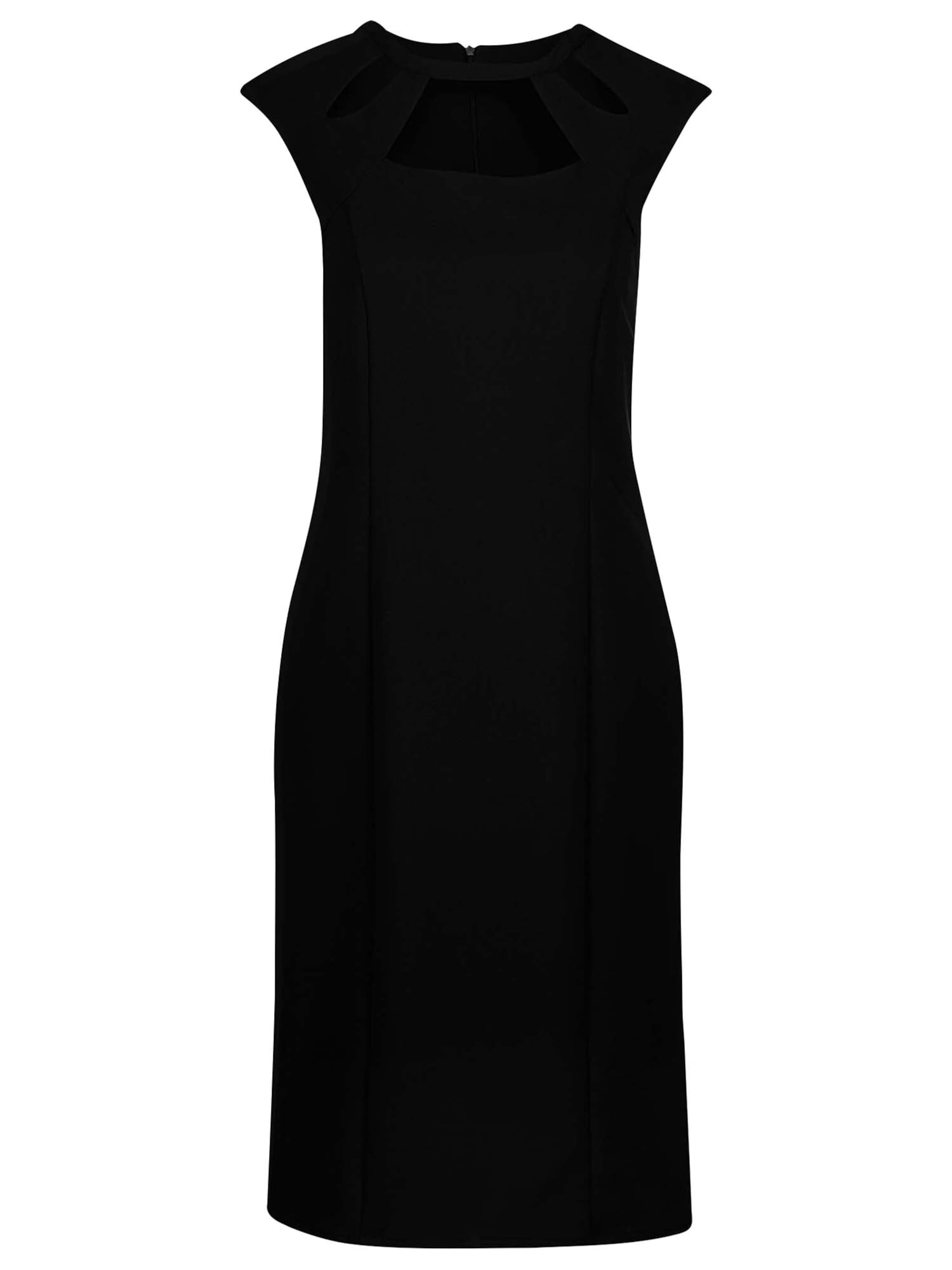 Robe fourreau MADELEINE en noir : devant