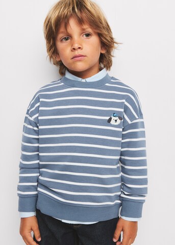 Pulover de la MANGO KIDS pe albastru: față