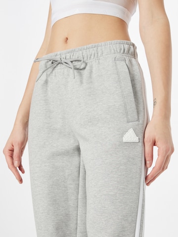 ADIDAS SPORTSWEAR Tapered Workout Pants 'Future Icons 3-Stripes ' in Grey