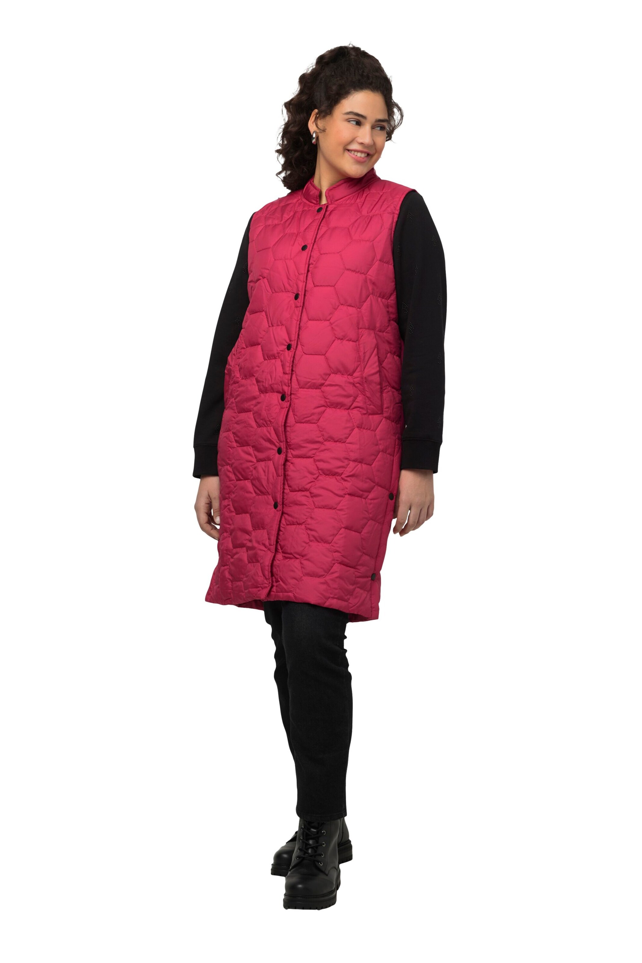 Ulla Popken Vest in Pink