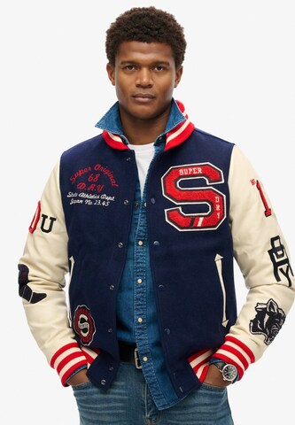 Superdry Tussenjas in Blauw: voorkant