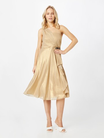 Lauren Ralph Lauren - Vestido de cocktail 'TAYLEEN' em ouro: frente