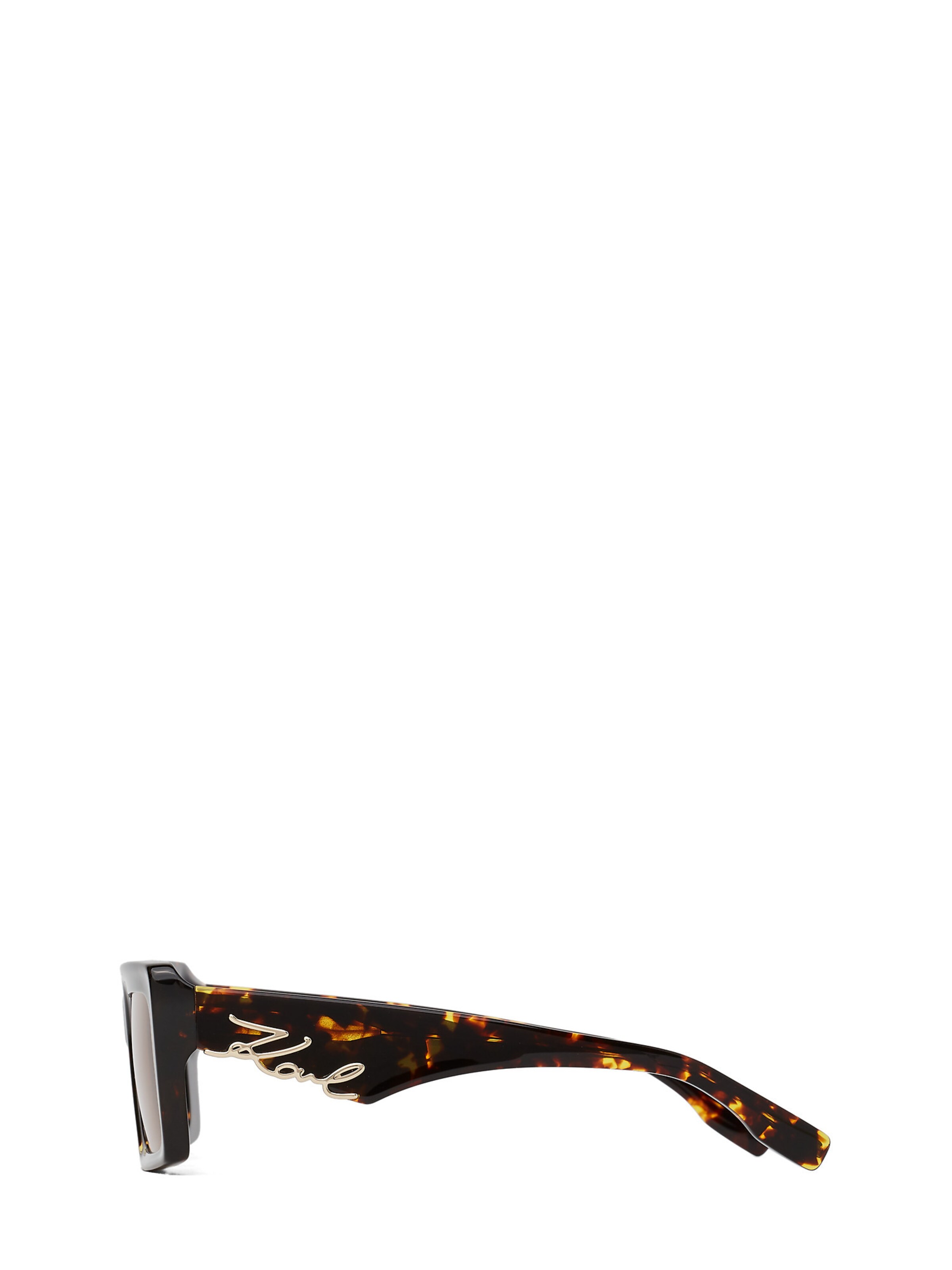 Karl Lagerfeld Sunglasses ' SONNENBRILLE MIT AUSGESCHNITTENER KARL SIGNATUR ' in Brown