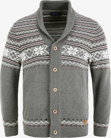 BLEND Knit Cardigan 'Velero' in Grey: front