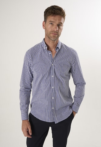 Felix Hardy Regular fit Πουκάμισο για το γραφείο σε μπλε: μπροστά