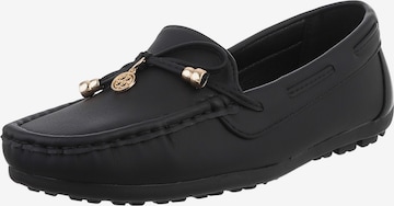 Ital-Design Moccasins in Black: front