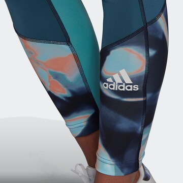 ADIDAS SPORTSWEAR Skinny Sporthose in Blau