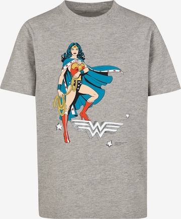 F4NT4STIC Shirt 'DC Comics Wonder Woman Standing' in Grey: front