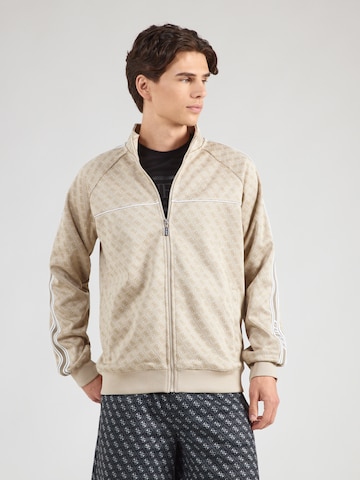 GUESS Sportsweatjacka 'PARIMO' i beige: framsida