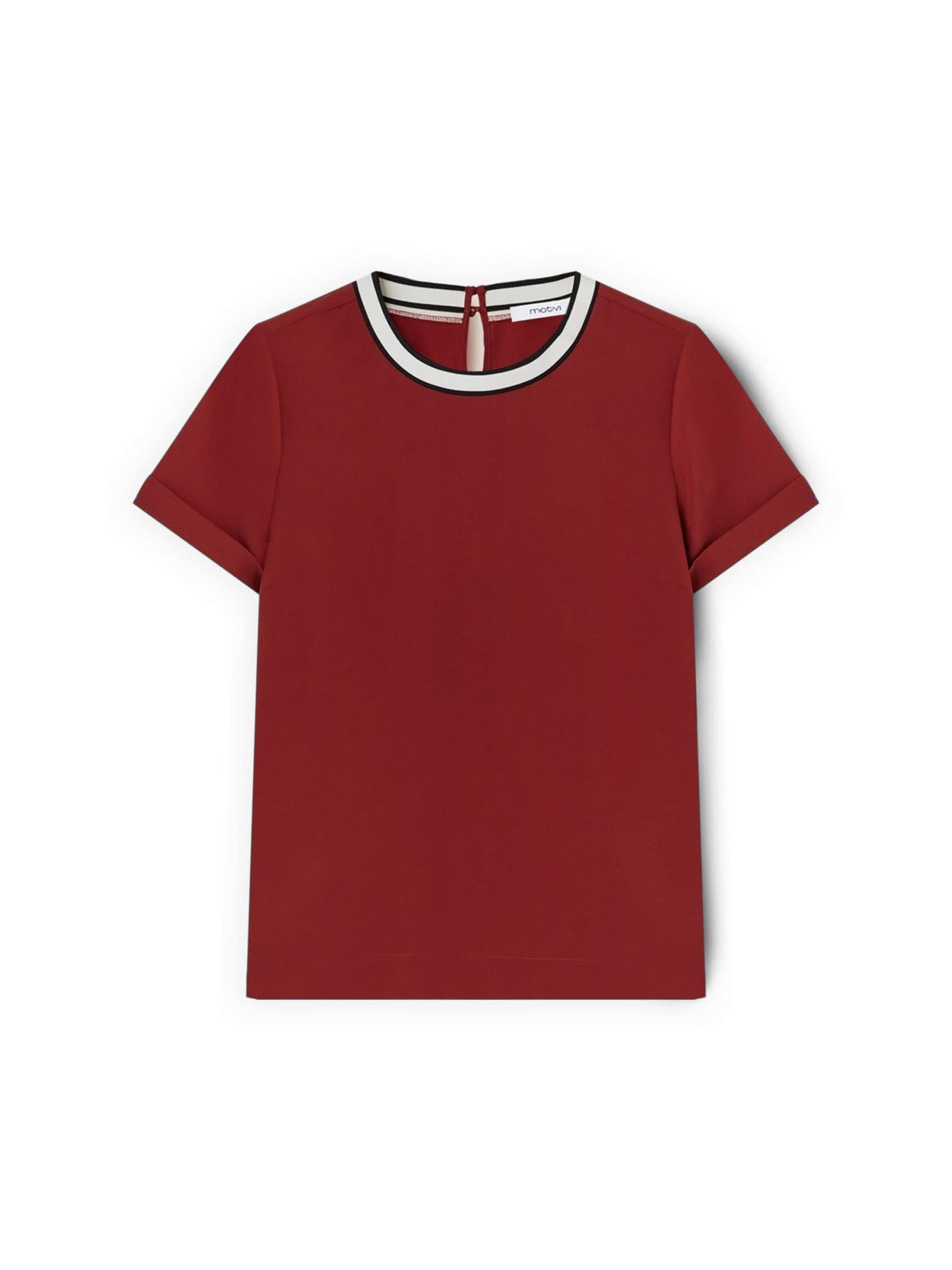T-shirt MOTIVI en rouge : devant