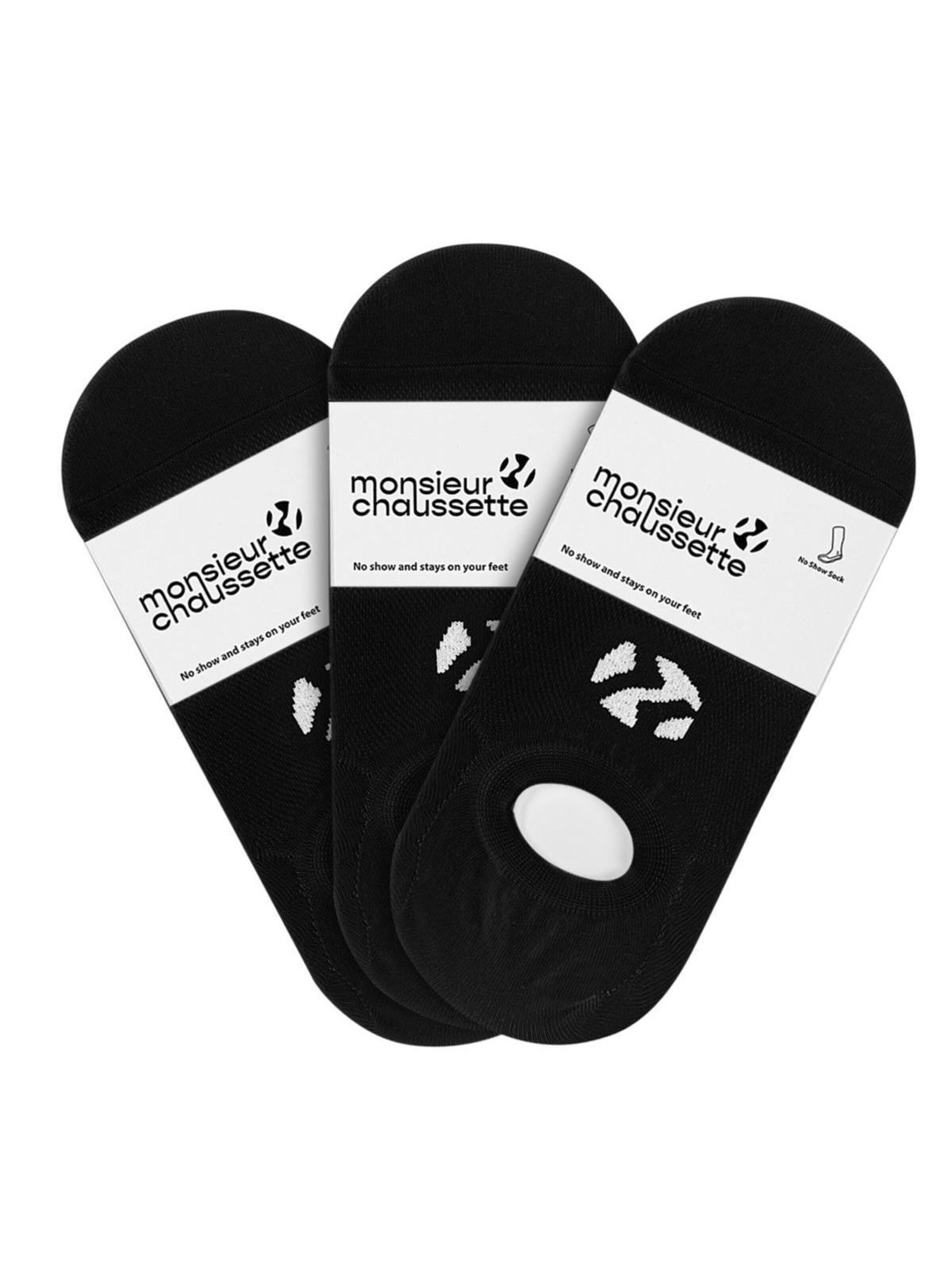 Monsieur Chaussette Socks in Black: front