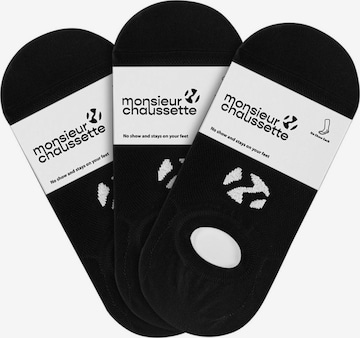 Chaussettes Monsieur Chaussette en noir : devant