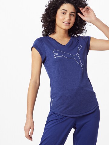 T-shirt fonctionnel PUMA en bleu : devant