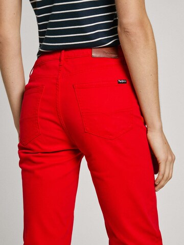 Coupe slim Pantalon 'Thelma' Pepe Jeans en rouge