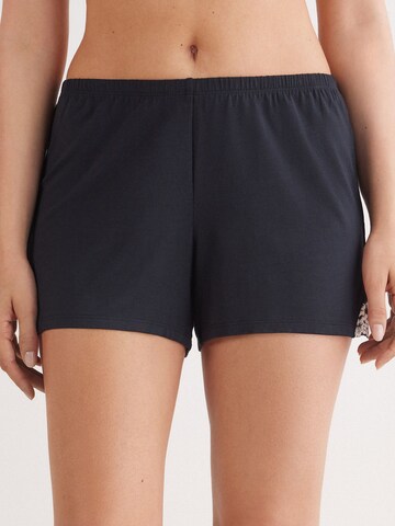 INTIMISSIMI Pajama Pants 'Pretty Flowers' in Black: front