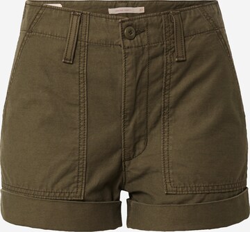 LEVI'S ® Regular Pants 'Ribcage Utility Short' in Green: front