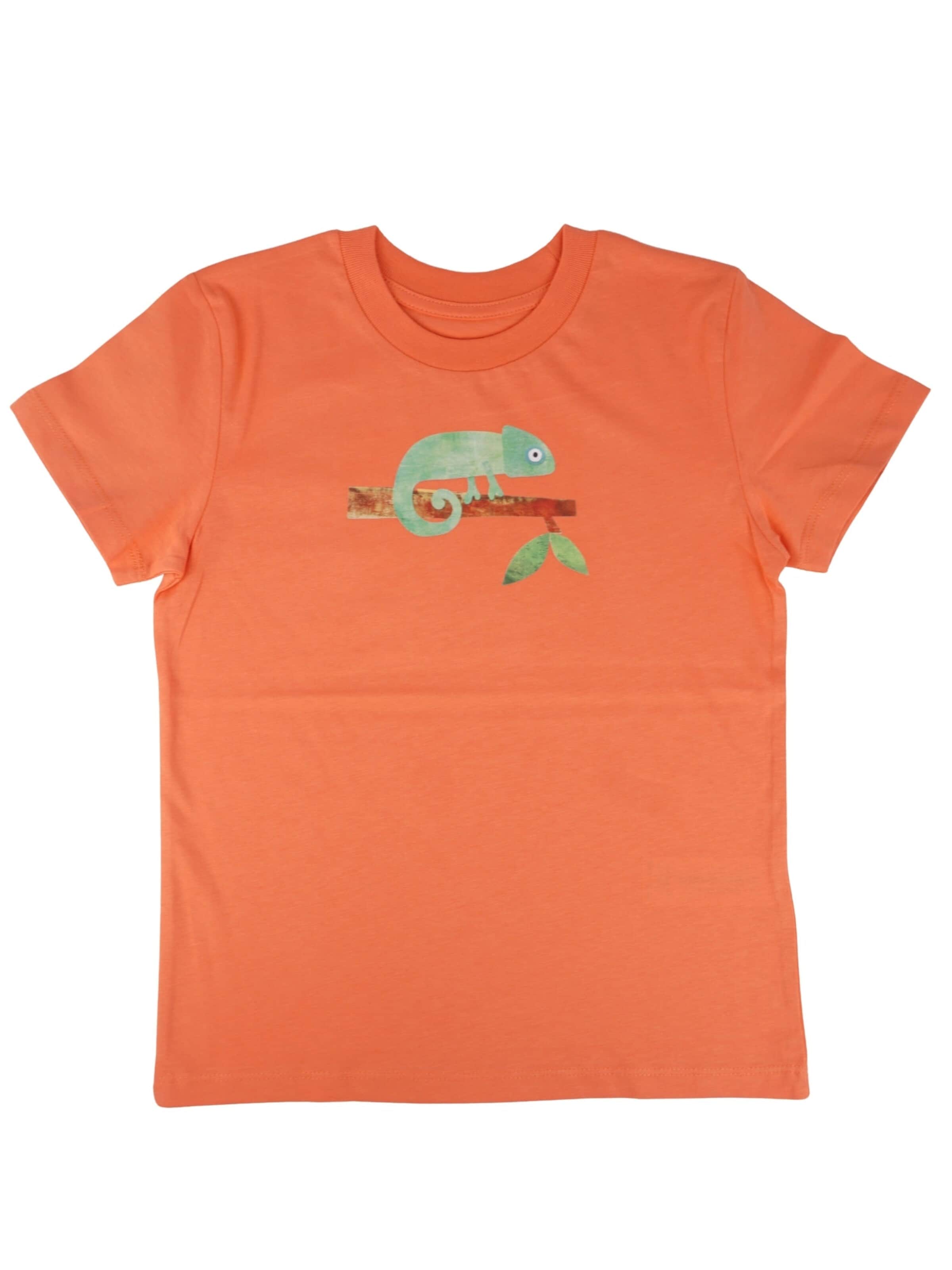 MelaDi Shirt 'Chameleon'‌‌‌‌‌‌‌ in Orange: Vorderseite