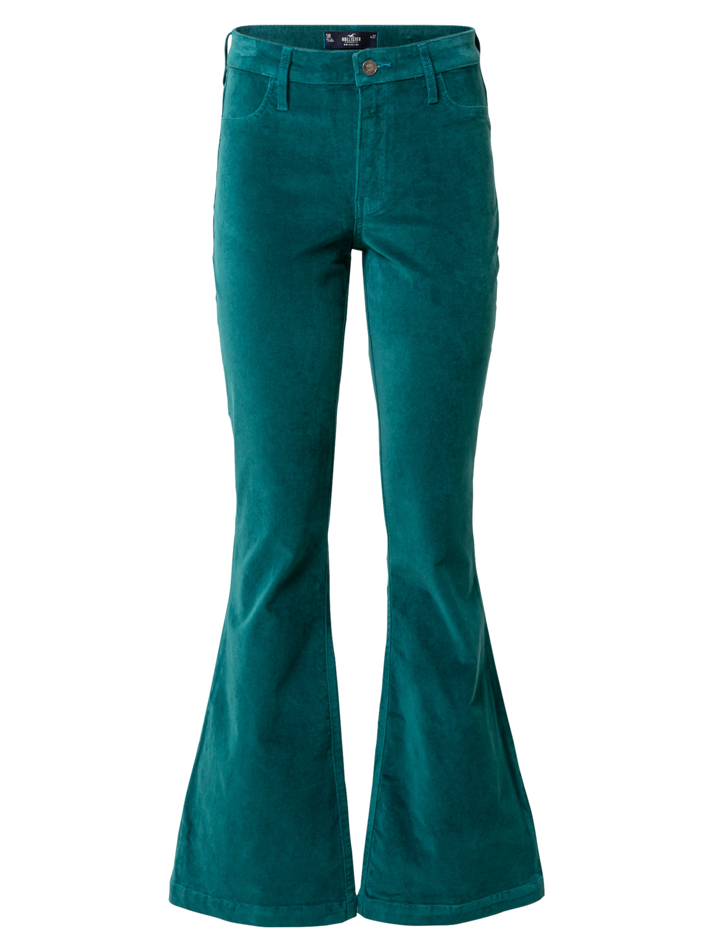 Flared Pantaloni di HOLLISTER in verde: frontale
