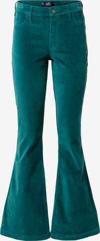 HOLLISTER Flared Broek in Groen: voorkant