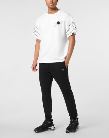 Plein Sport - Camiseta 'Scratch' en blanco