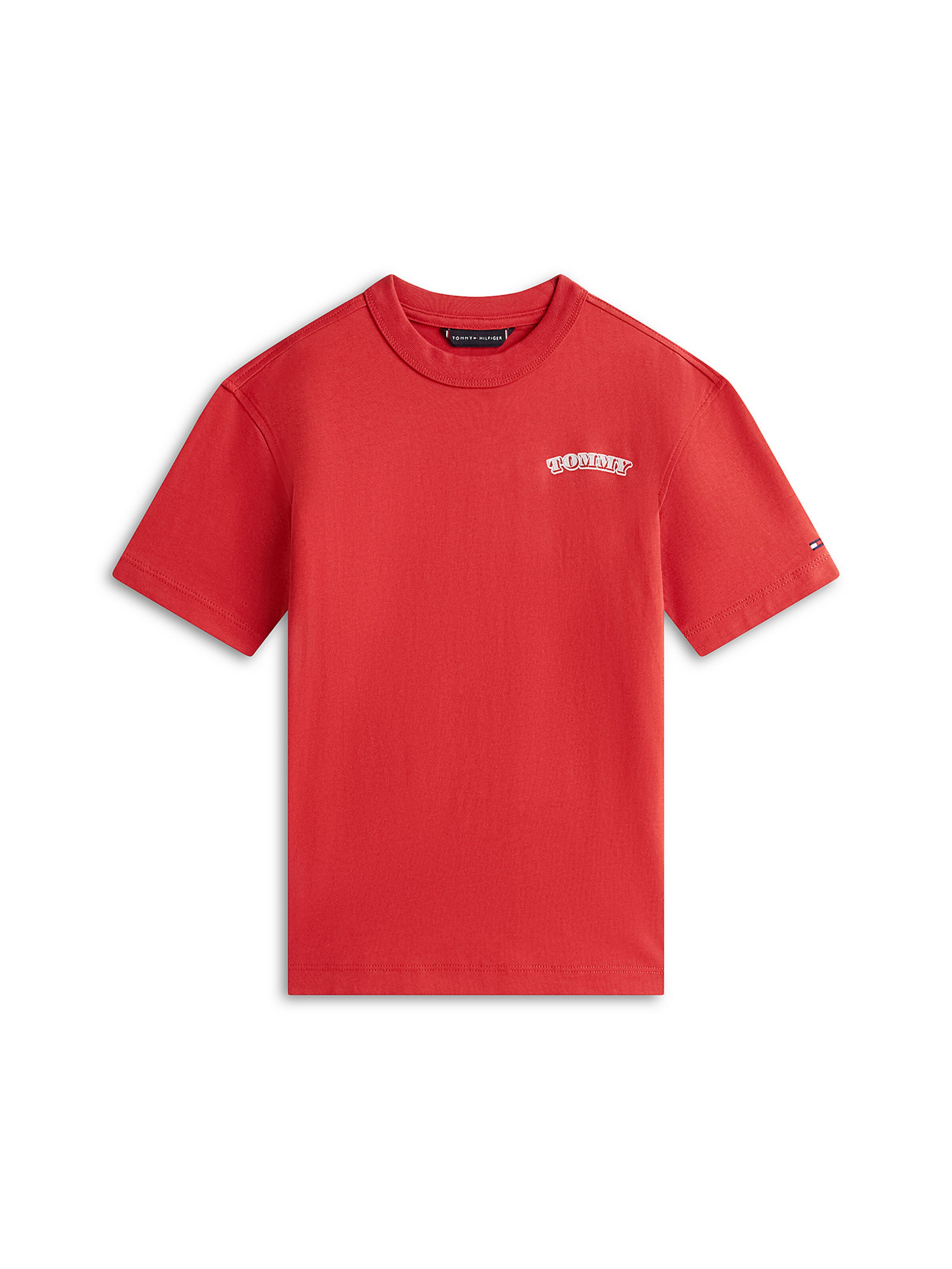 T-Shirt TOMMY HILFIGER en rouge : devant