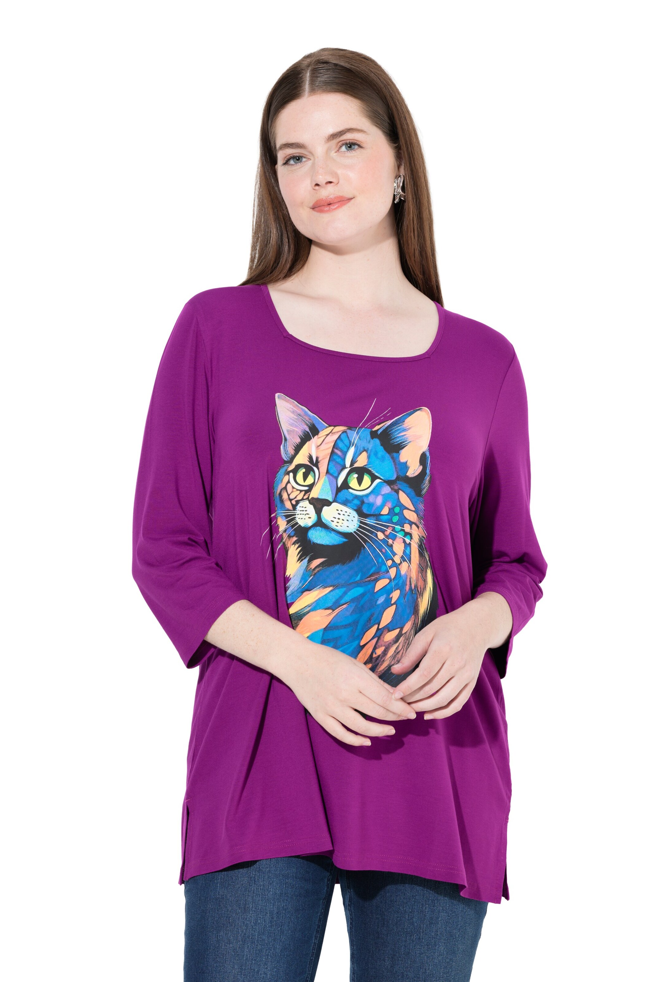 Ulla Popken Shirt in Lila: voorkant