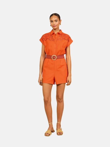 love & roses - Jumpsuit en naranja: frente
