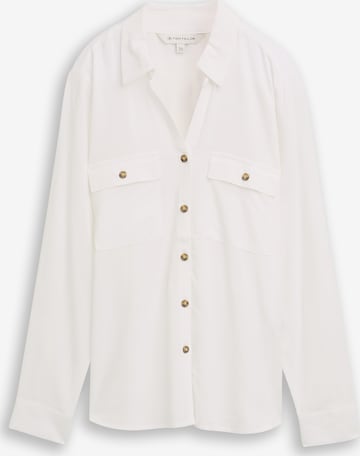 Chemisier TOM TAILOR en blanc : devant