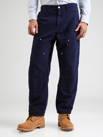 zils Carhartt WIP Vaļīgs piegriezums Bikses 'Walter': no priekšpuses