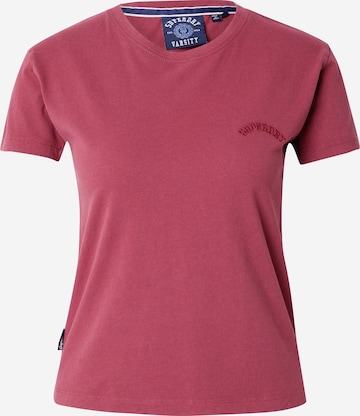 T-shirt 'Essential' Superdry en rouge : devant