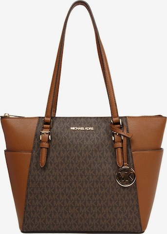 Shopper 'Charlotte Large Top-Zip Tote' di Michael Kors in marrone: frontale