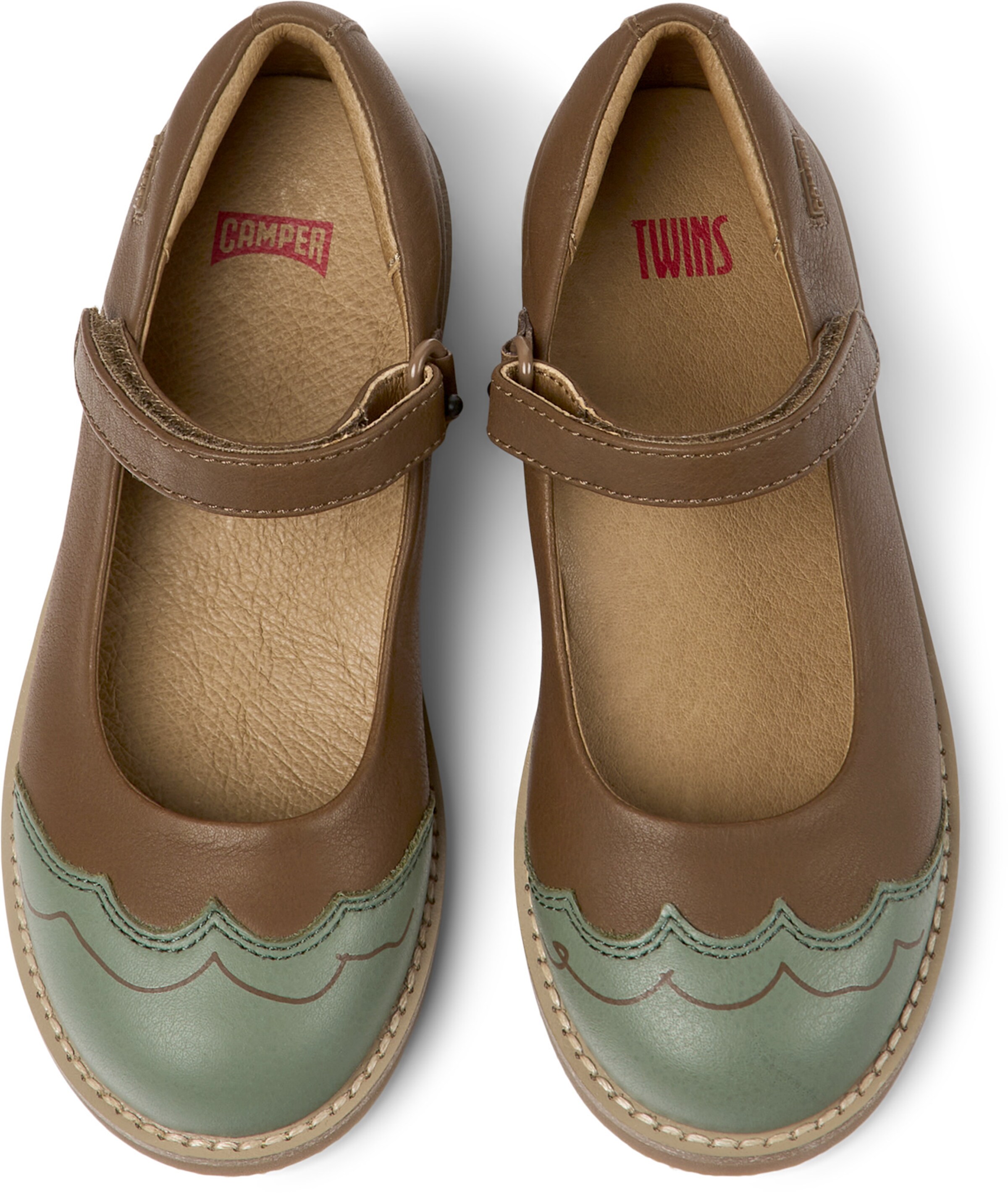 CAMPER Ballerina 'Savina Twins' in Braun