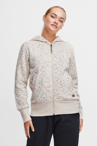 Oxmo - Sudadera con cremallera 'Beatrice' en beige: frente