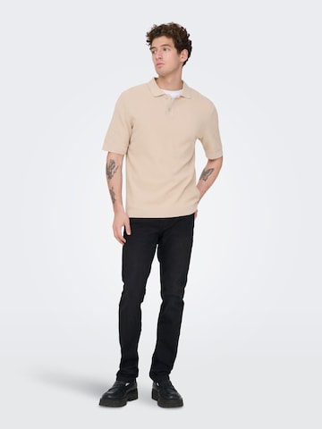 Pull-over 'ONSTony' Only & Sons en beige