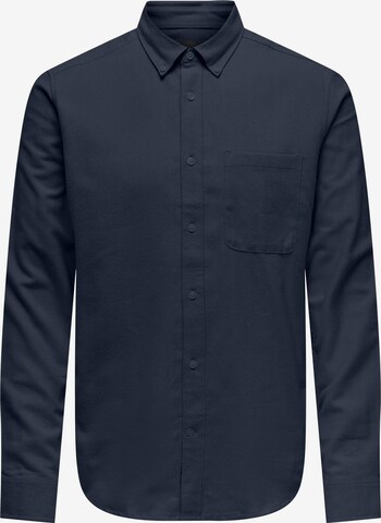 Camicia 'Onsgudmund' di Only & Sons in blu: frontale