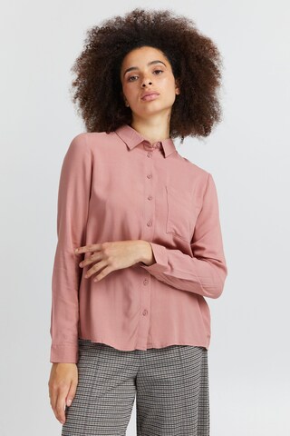 ICHI Blouse 'MAIN' in Roze: voorkant