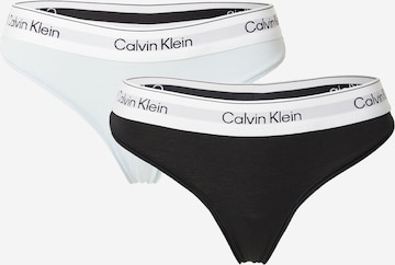 Calvin Klein Underwear Thong in Green: front