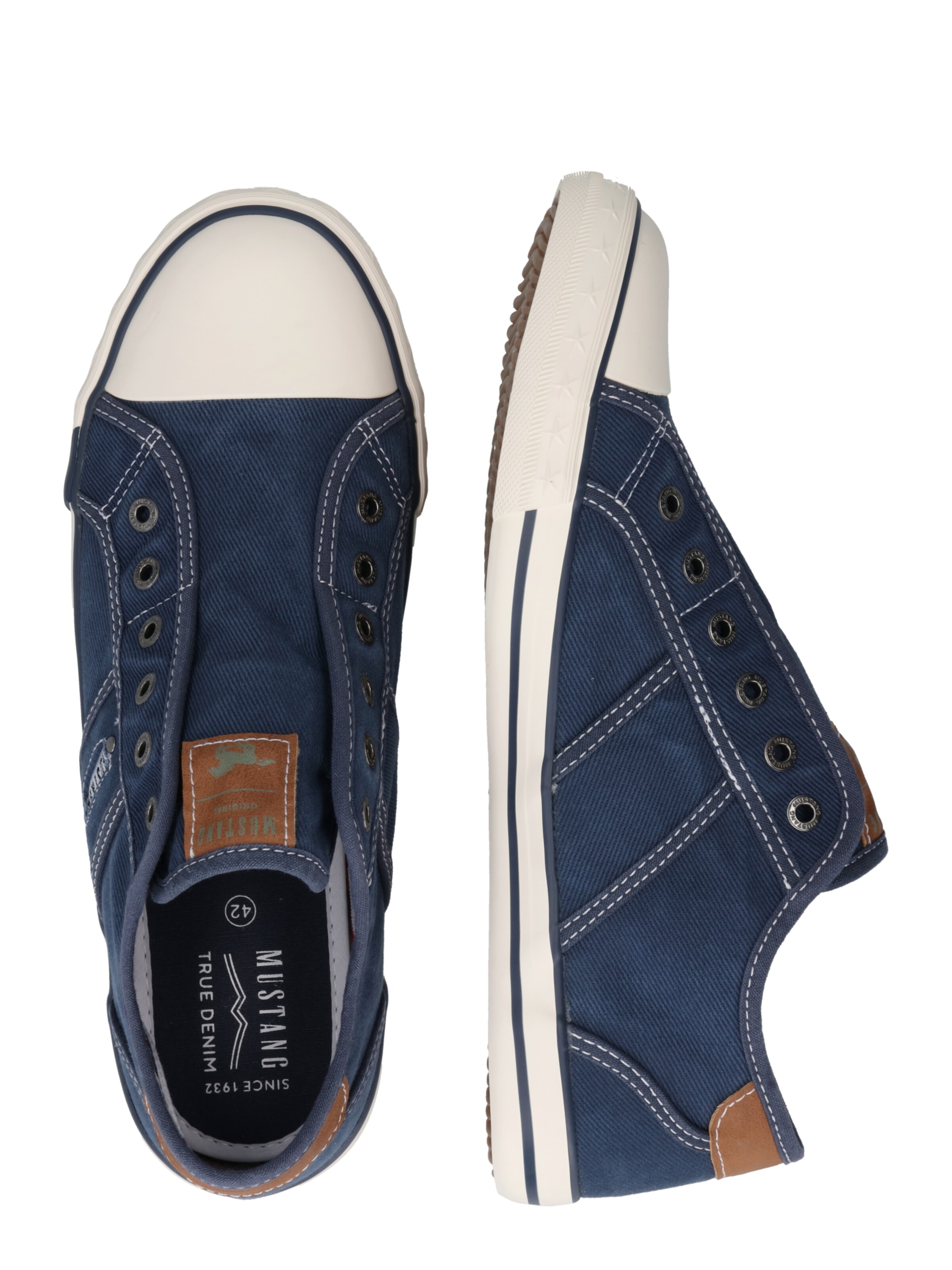 MUSTANG Слипоны в Синий