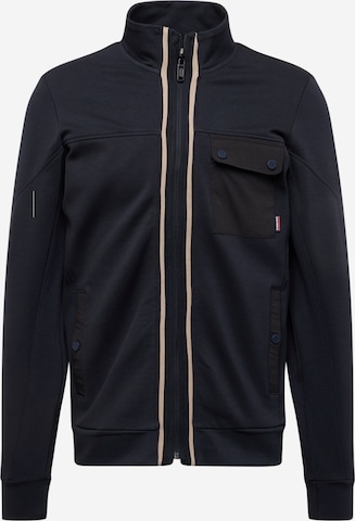 Gabbiano Zip-Up Hoodie in Blue: front