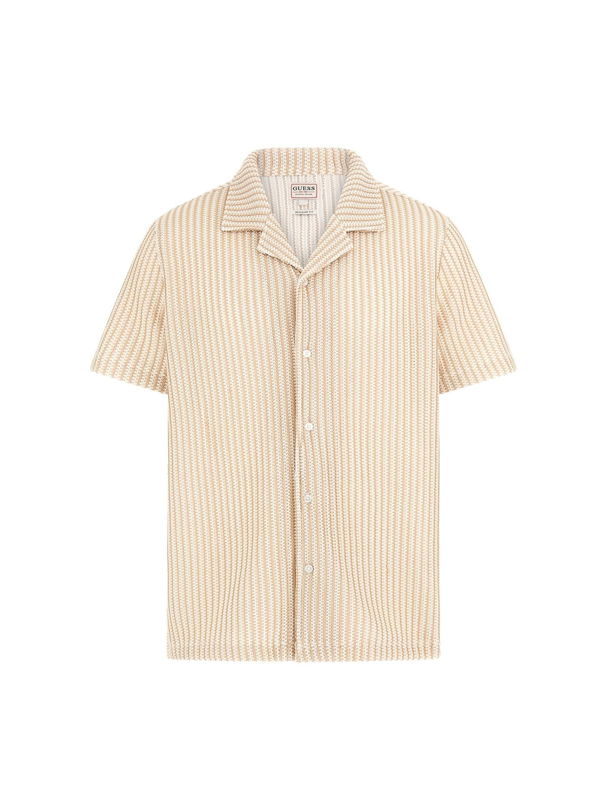 GUESS Regular Fit Hemd in Beige: Vorderseite