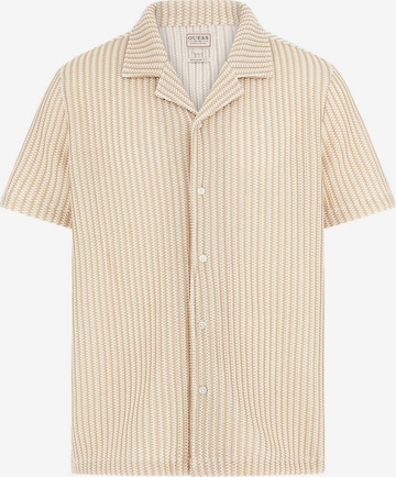 GUESS Regular Fit Hemd in Beige: Vorderseite