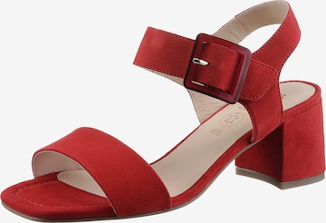 ARA Strap Sandals in Red: front