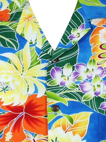 Pacific Legend Regular fit Button Up Shirt 'New Flower' in Blue