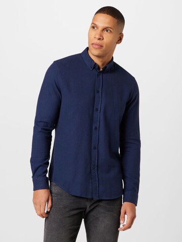 Samsøe Samsøe - Ajuste regular Camisa 'LIAM' en azul: frente