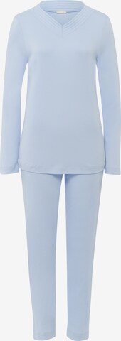 Hanro Pyjama 'Dion' in Blauw: voorkant