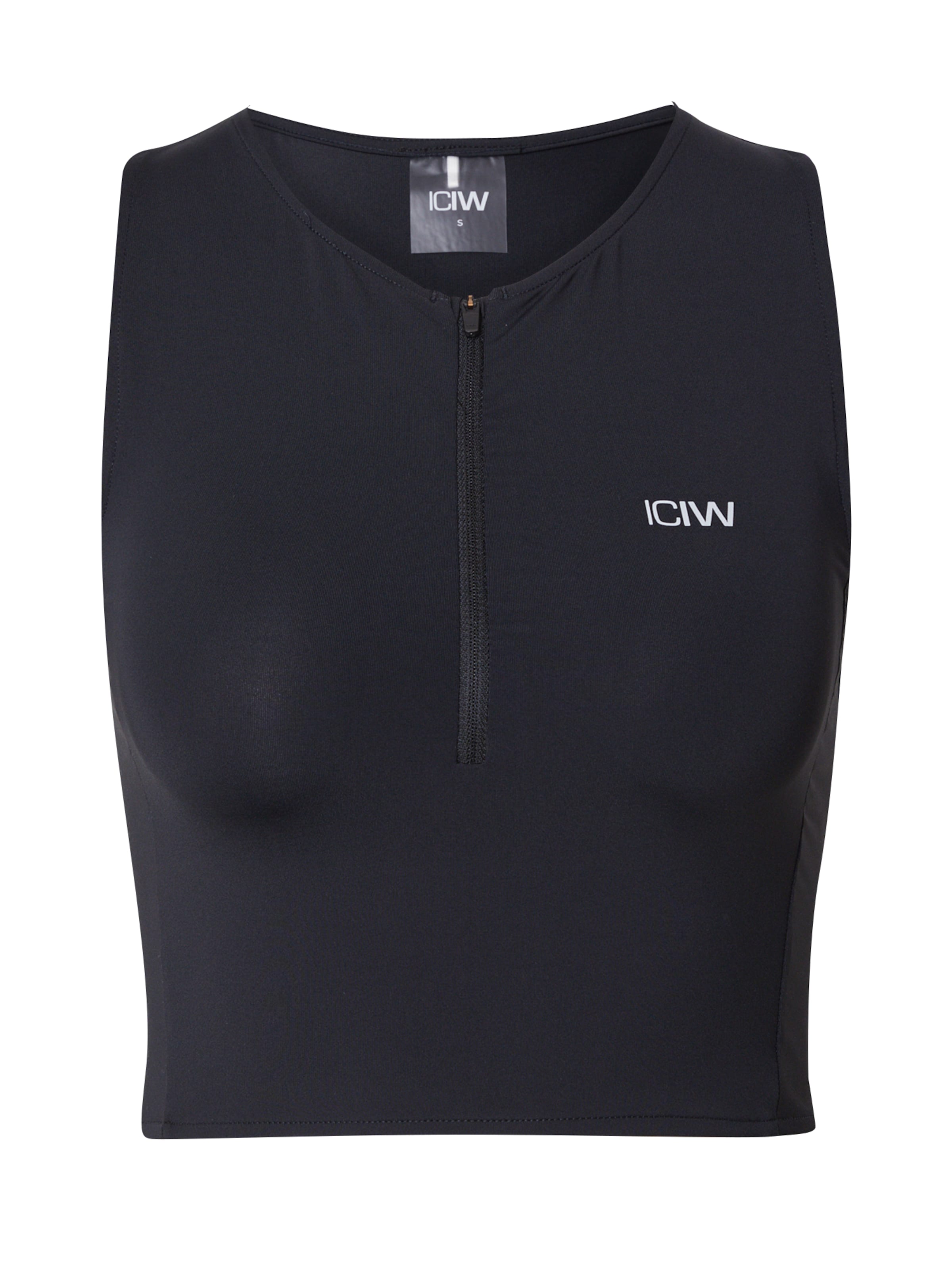 ICANIWILL Top sportowy 'Mirage' w kolorze czarny: przód