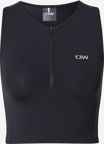 ICANIWILLSportski top 'Mirage' - crna boja: prednji dio